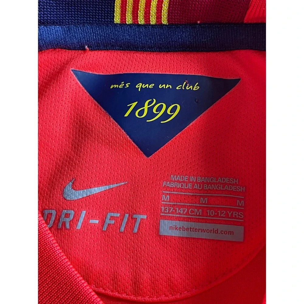 Nike FC Barcelona 2014 2015 Away Soccer Jersey Shorts Kit Youth M 10-12 Years